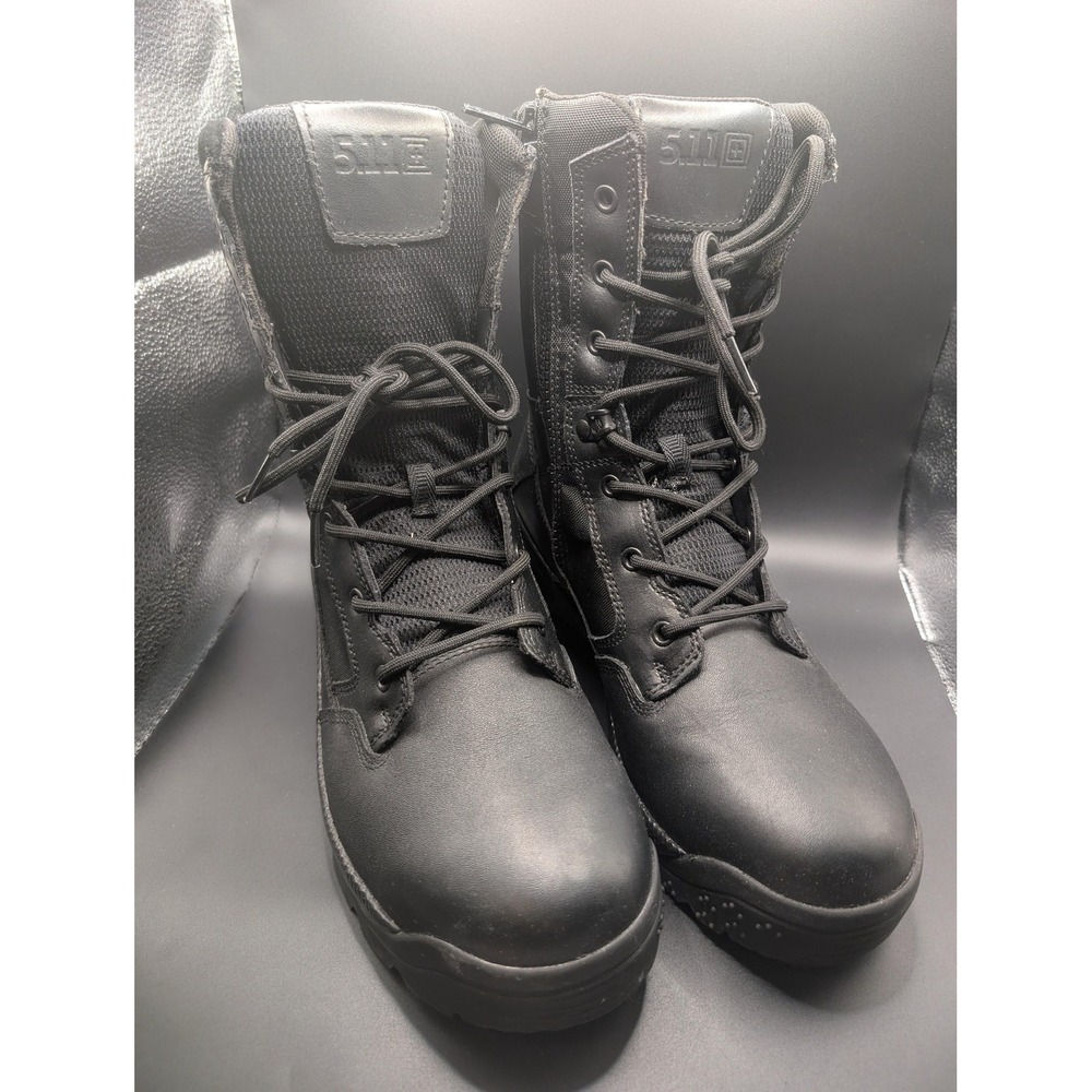 5.11 Tactical ATAC 2.0 8 Boots Mens Size 11.5 W Black Leather Side Zip Combat